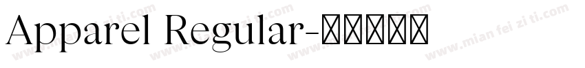 Apparel Regular字体转换